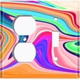 thumbnail image 4 of Metal Light Switch Plate Cover Liquid Candy Colorful Swirl CDY002, 4 of 13