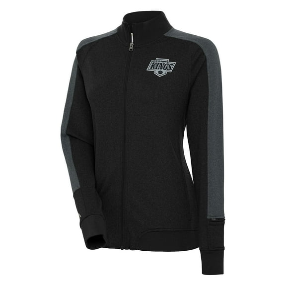 Women's Antigua  Black Los Angeles Kings Strike Full-Zip Track Jacket