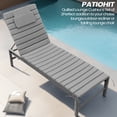 thumbnail image 3 of Pellebant Outdoor Set of 2 Chaise Lounge Cushions with Headrest for Patio Furniture,80"L x 26"W x 1"T Light Gray, 3 of 10