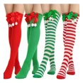 thumbnail image 1 of - 4 Pares De Calcetas Navideñas De Medias Largas Para Mujers, 1 of 8