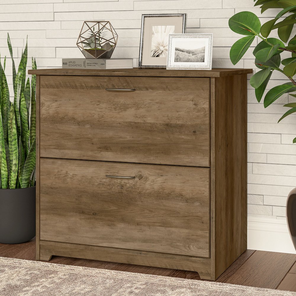 Bush Furniture Cabot Lateral File Cabinet, 2 Drawer, Reclaimed Pine