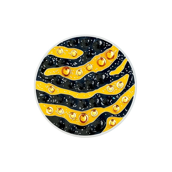 Tiger Animal Print Ball Marker adorned with Crystals from Swarovski® with Magnetic Hat Clip