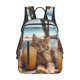 thumbnail image 1 of Disketp Relaxing Cat With Orange Juice Mochila Ligera e Impermeable, Mochila de Día Resistente para Viajes, Senderismo y Uso Diario para Hombre y Mujer, 1 of 7
