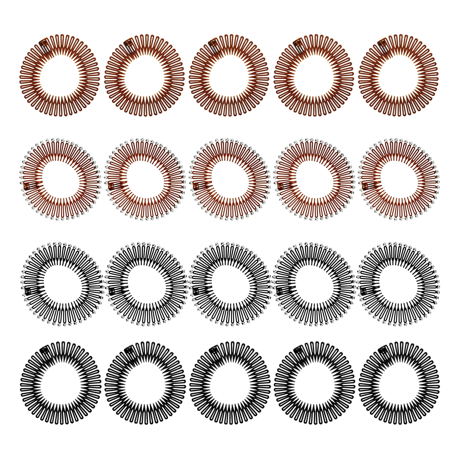 Comb Hair Stretch Headband Flexible Circle Full Accordian Hairband Teeth Band Zigzag Accessories