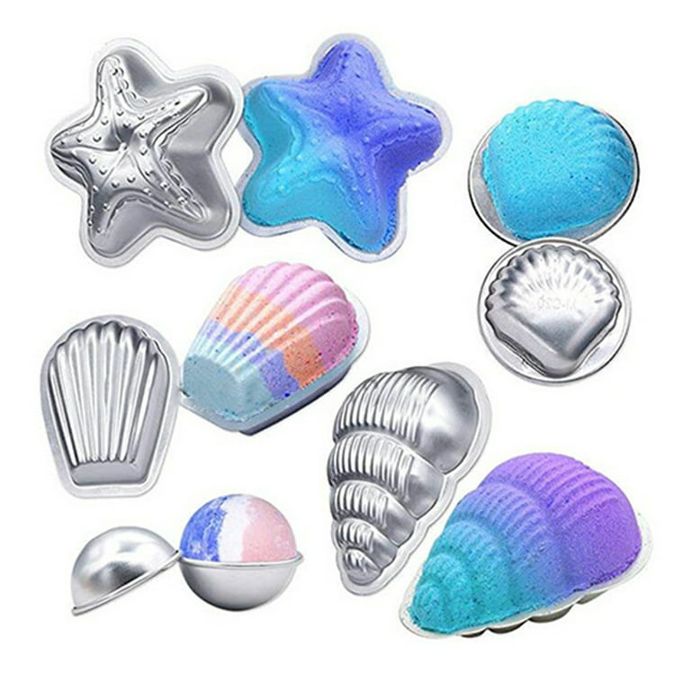  Bloss DIY Metal Bath Bomb Molds with 1 Size 4 Set 8 Pieces, Fun  and Crafting, 3.5 Inches 9CM Soap Making Mold Supplies Kit