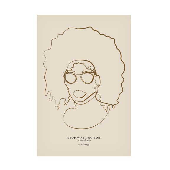 Trademark Fine Art NKTN Woman face with glasses Canvas Wall Art