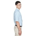 thumbnail image 2 of 8972 UltraClub Classic Wrinkle-Resistant Short-Sleeve Oxford Blue/White 6XL, 2 of 6