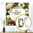 thumbnail image 3 of Designart "Verdant Chrysanthemum I" Floral Square Mirror For Wall Decor - Large Green Square Printed Wall Mirror Art - Square Cottage Mirror - Wall Mounted Square Large Mirror, 3 of 5