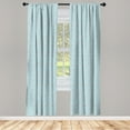thumbnail image 4 of Ambesonne Abstract Geometry Window Curtains, Clouds Hearts, Each 28" W x 63" L, Pale Cadet Blue Coral, 4 of 4