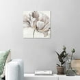 thumbnail image 5 of Blooming Flowers Picture Decor Wall Art White Abstract Floral with Gold Hand Painting artwork on Canvas for Bathroom Bedroom Walls 12x12, 5 of 7