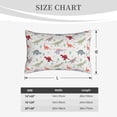 thumbnail image 3 of Plush Throw Pillow Covers, cute dinosaur AB Pillow Cases with Invisible Zipper, Breathable Microfiber Pillow Cases Standard Size for Sleeping Bedroom Sofa Living Room 14x20, 3 of 5