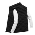 thumbnail image 4 of Yubnlvae coats for men Men's Casual Padded Vest With Zipper Stand Collar Vest With Pocket jackets for men Black, 4 of 8