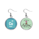thumbnail image 1 of CU cobre elemento químico ciencia Colgante decorativo temporada pendientes de primavera joyas Unbranded M, 1 of 3