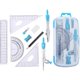 thumbnail image 2 of Mathematics Geometry Kit Set 10 Pieces Student Supplies with Shatterproo, 2 of 5