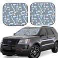 thumbnail image 1 of Balery Blue Bathroom Parasol para parabrisas de coche de 2 piezas | Parasol plegable para parabrisas delantero de coche para la mayoría de sedanes-Medium, 1 of 6