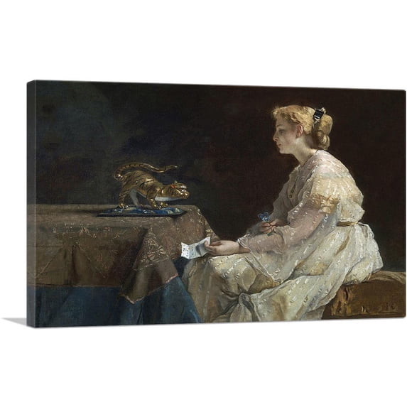 ARTCANVAS The Present 1870 Canvas Art Print by Alfred Stevens - Size: 60" x 40" (1.50" Deep) (3-Piece)