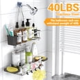 thumbnail image 6 of TINANA Hanging Shower Caddy, Rustproof Shower Shelf Racks Over Shower Head - No Drilling Bathroom Organizer for Shampoo with Soap Holder-Silver, 6 of 6