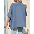 thumbnail image 5 of Summer Short Sleeve Oversize Solid Color T Shirt Women Loose Tops, 5 of 7