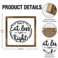 thumbnail image 2 of Eveokoki Kitchen Sign with Rustic Wood Frame 8x8 Inch, Don't eat less eat right , Kitchen Decor , Farmhouse Kitchen Decor , Kitchen Decorations Wall Sign , Dining Room Wall Decor Sign, 2 of 5