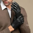 thumbnail image 4 of Guantes de cuero genuino para hombre, primavera y otoño, guantes de piel de oveja para conducir, para montar, huecos, transpirables, de una sola capa, finos, para reparación de manos, 4 of 5