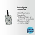 thumbnail image 2 of Skulls Cute Background Faux Leather Travel Luggage Tag, 2 of 7