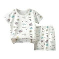 thumbnail image 1 of Odeerbi 6M-6Y Niños Niñas Conjuntos Verano Algodón Manga Corta Top Shorts Pijamas Juego de Dos Piezas, 1 of 3