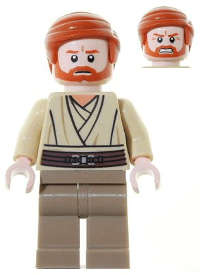 Lego Obi-Wan Kenobi 75040 Dark Tan Printed Legs Episode 3 Star Wars Minifigure 