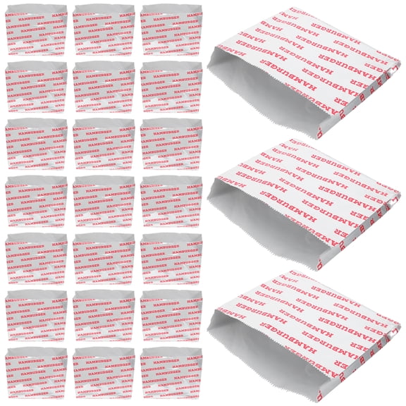 unbranded  50 Pcs BBQ Insulation Bag Small Funnel Food Card Bags Silver