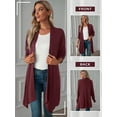 thumbnail image 7 of STARVNC Women Open Front Irregular Hem Long Sleeve Cardigan, 7 of 7