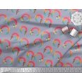 thumbnail image 2 of Soimoi Grey Modal Satin Fabric Paint Brush Abstract Printed Craft Fabric by the Yard 42 Inch Wide, 2 of 3