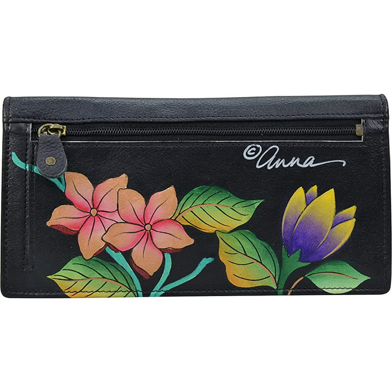 Anuschka Hand-Painted Leather 2-fold Organizer Wallet