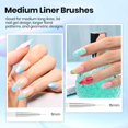 thumbnail image 4 of Set de 5 pinceles liner para nail art Beetles Gel Polish, 4 of 7