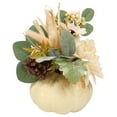 thumbnail image 2 of WHEANG Halloween Pumpkin Artificial Flower Arrangement Realistic Fall Centerpiece (Set Of 3), 2 of 5