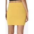 thumbnail image 3 of TheMoogan Women's Basic Stretch Cotton High Waist Double Layer Tube Mini Skirt, 3 of 7