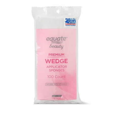 Equate Beauty Premium Wedge Applicator Sponges, 100 Ct