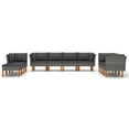 thumbnail image 3 of vidaXL 10 Piece Patio Lounge Set with Cushions Poly Rattan Gray, 3 of 8