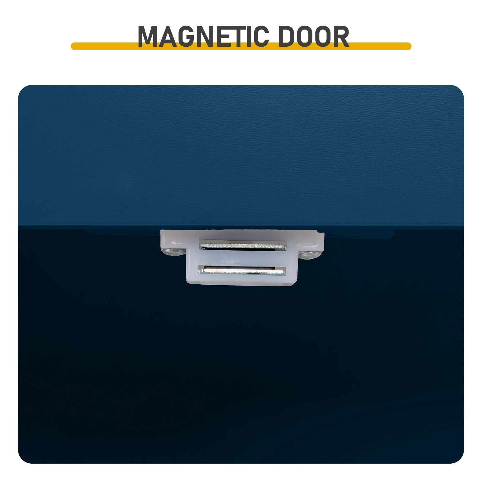 2-Drawer 2-Cabinet-Door Vertical-Grain MDF Painted Bathroom Cabinet 23.62x11.81x43.31in Blue
