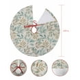thumbnail image 7 of Watercolor Botanical Christmas Tree Skirt 48 Inches Large Christmas Skirt Tree, Blue Green Pastoral Leaf Rustic Tree Skirt Christmas Decorations for Fireplace Party Holidays Indoor Outdoor, 7 of 7