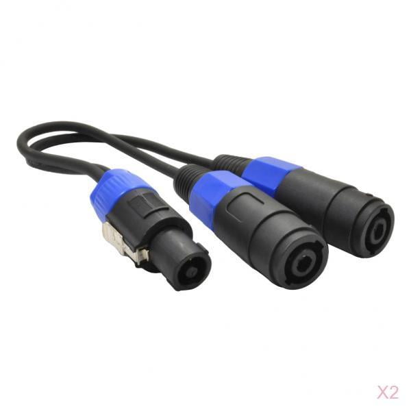2x Cable divisor PA a 2 altavoces Conexiones Cable 2 vías