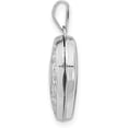 thumbnail image 2 of 14k White Gold Scroll Pattern Heart Locket - 21mm, 2 of 8
