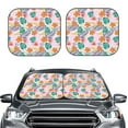 thumbnail image 6 of Lsque Tropical Plants 2 PCS Windshield Sun Shade | CarFoldable Window Covers | Car Accessories Reflect UV for Universal Cars SUV Truck | Large, 6 of 7