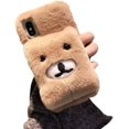 thumbnail image 1 of for iPhone 6/iPhone 6S Case Rabbit Fur Case Furry Case Plush Case Cute Luxury Protective Cover Bear Winter Warm Soft Handmade Hair Case for iPhone 6/iPhone 6S Brown, 1 of 5