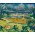thumbnail image 2 of George Wesley Bellows 14x12 Gold Ornate Wood Frame and Double Matted Museum Art Print Titled - Clouds and Meadow, 2 of 4