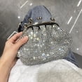 thumbnail image 5 of JIOMAY Bolsos de mano para fiesta Bolsos de diseñador de lujo Bolsos de moda para mujer Bolso de diamantes de imitación brillantes Bolso elegante portátil de plata para eventos, 5 of 5