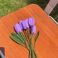 thumbnail image 3 of 2 Pcs Handmade Weave Single Tulip Romantic Valentines Gift for Wife, Tulip Flowers for Delivery Mothers Day, 3 of 6