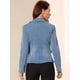 thumbnail image 5 of INSPIRE CHIC Chaqueta de mezclilla lavada de manga larga con botones y solapa con muesca para mujer Azul claro XL, 5 of 6