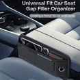 thumbnail image 4 of Leather Car Seat Gap Filler Organizer, Center Console Organizer with Card Slots for Car Suv Truck (Black, 2 Pack), 4 of 6
