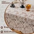 thumbnail image 5 of Lace Embroidered Tablecloth. Square Lace Vintage Tablecloth Table Protector for Kitchen Dining Room Party Banquet Home Picnic Wedding Decoration (53×53 inch), 5 of 8