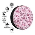 thumbnail image 4 of Sikiie Flower Butterfly PVC Leather Spare Tire Wheel Cover Spare Tire Cover, for Car Truck SUV Camper Trailer Universal Fit(14-17in)-15 inch, 4 of 6