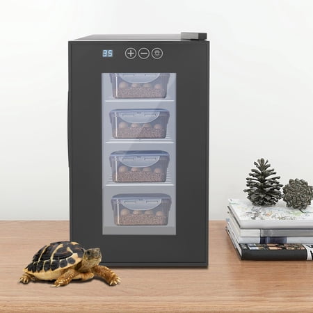 10.16*19.76*18.31in Modern Free Standing Black Rectangle Constant Temperature& Humidity Reptile Incubator